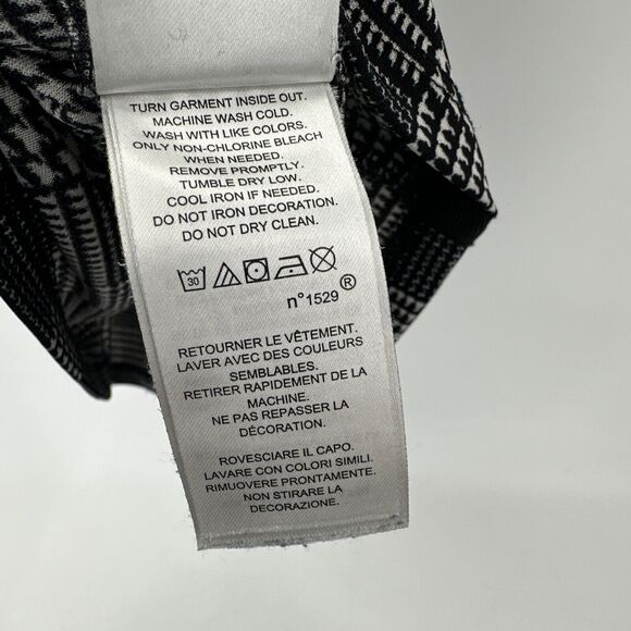 Lauren Ralph Lauren Shirt Womens Medium Black Houndstooth Plaid - Picture 7 of 8